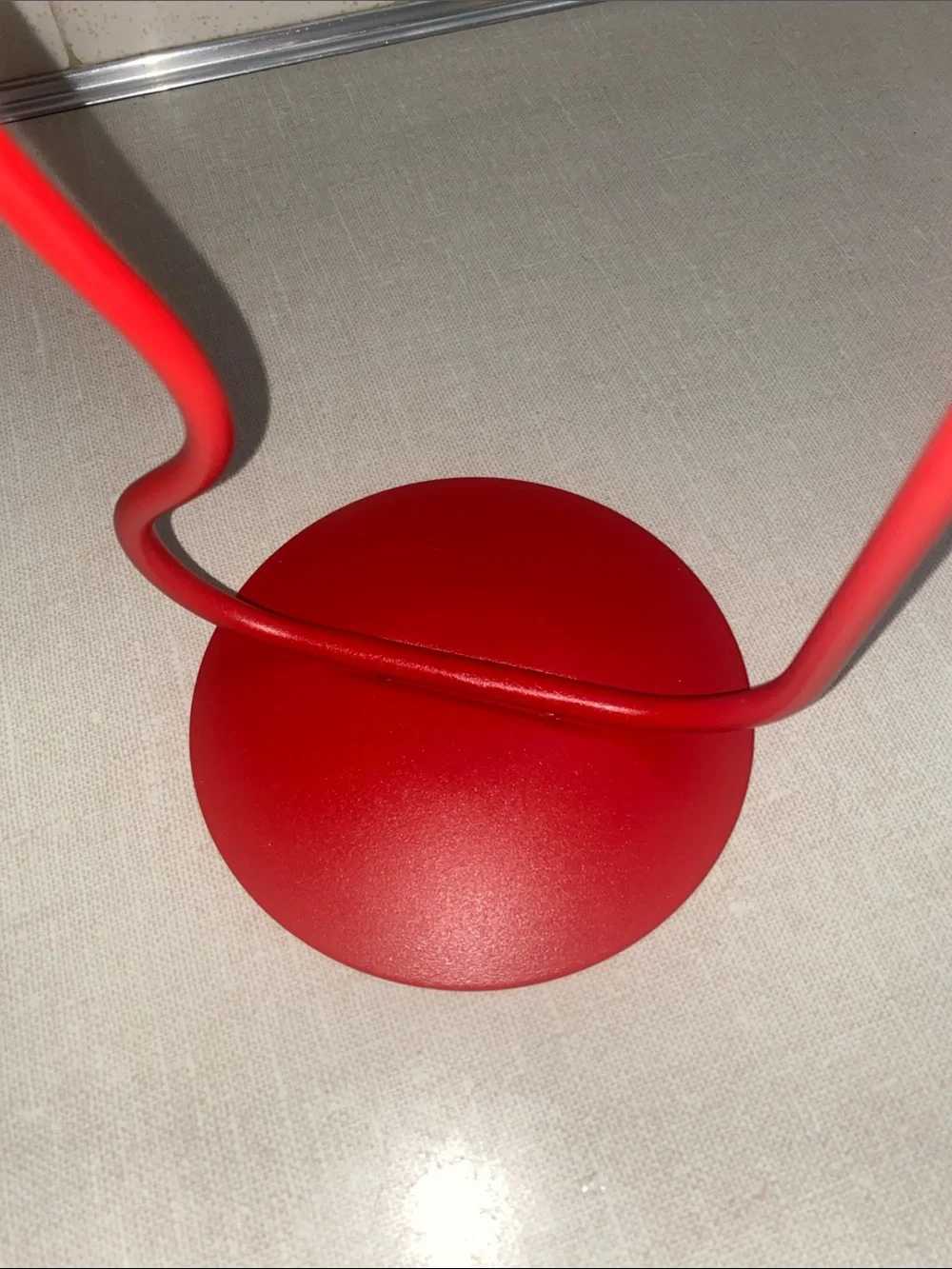 Ikea Silverparon Candlestick/Tealight Holder Bright Red Aluminum/Steel